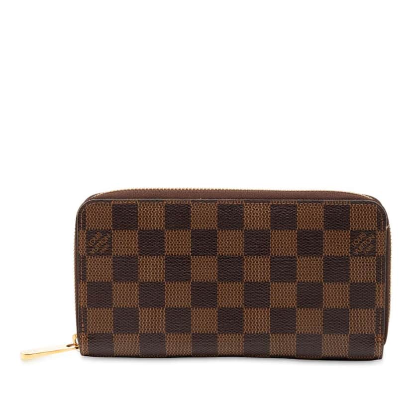 Louis Vuitton Damier Ebene Zippy Long Wallet Brown Good condition - Front View