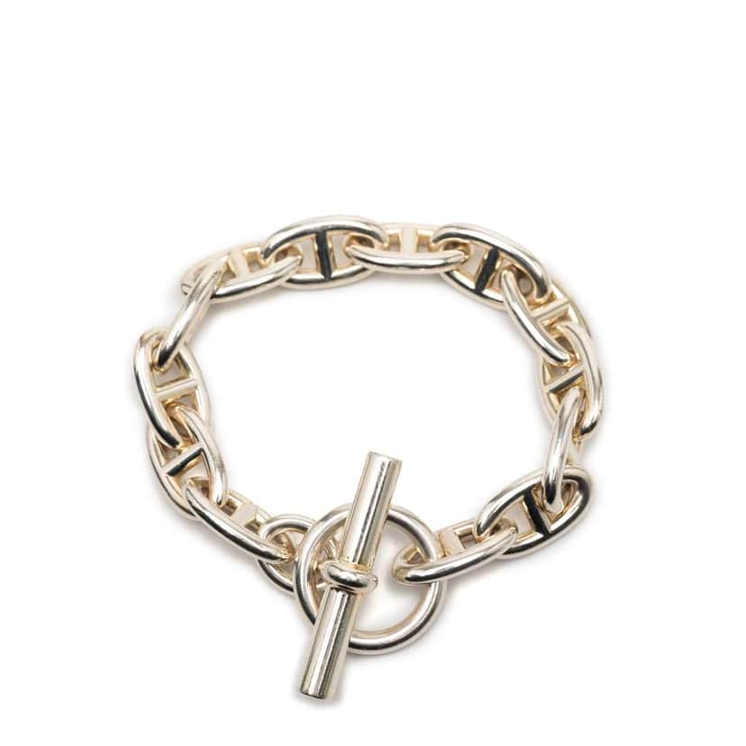 Hermès Large Sterling Silver Chaine d'Ancre Bracelet Silver Silver Good condition - Front View