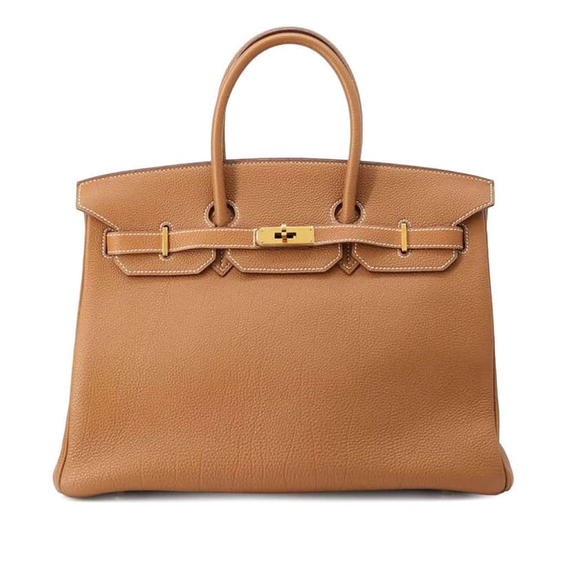 Hermès Togo Birkin Retourne 35 Brown Leather Good condition - Front View