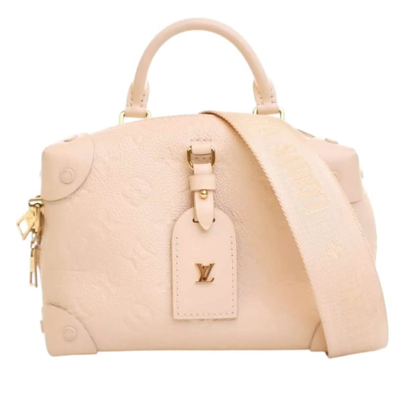 Louis Vuitton Monogram Empreinte Petite Malle Souple White Leather Good condition - Front View
