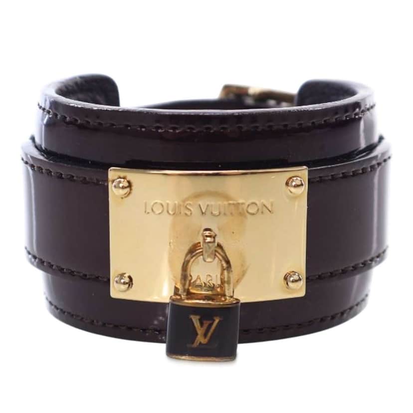 Louis Vuitton Vernis Sweet Monogram Infinity Bracelet Purple Leather Good condition - Front View