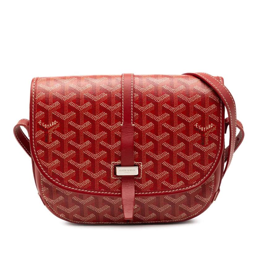 Goyard Goyardine Belvedere II PM Red Canvas Very good condition - Front View