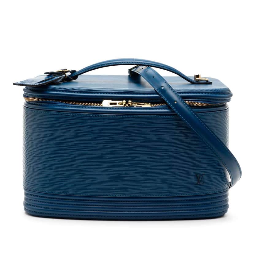 Louis Vuitton Epi Nice Vanity Case Blue Leather Good condition - Front View