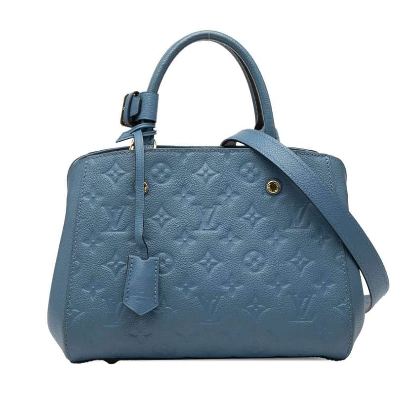 Louis Vuitton Monogram Empreinte Montaigne BB Blue Leather Good condition - Front View