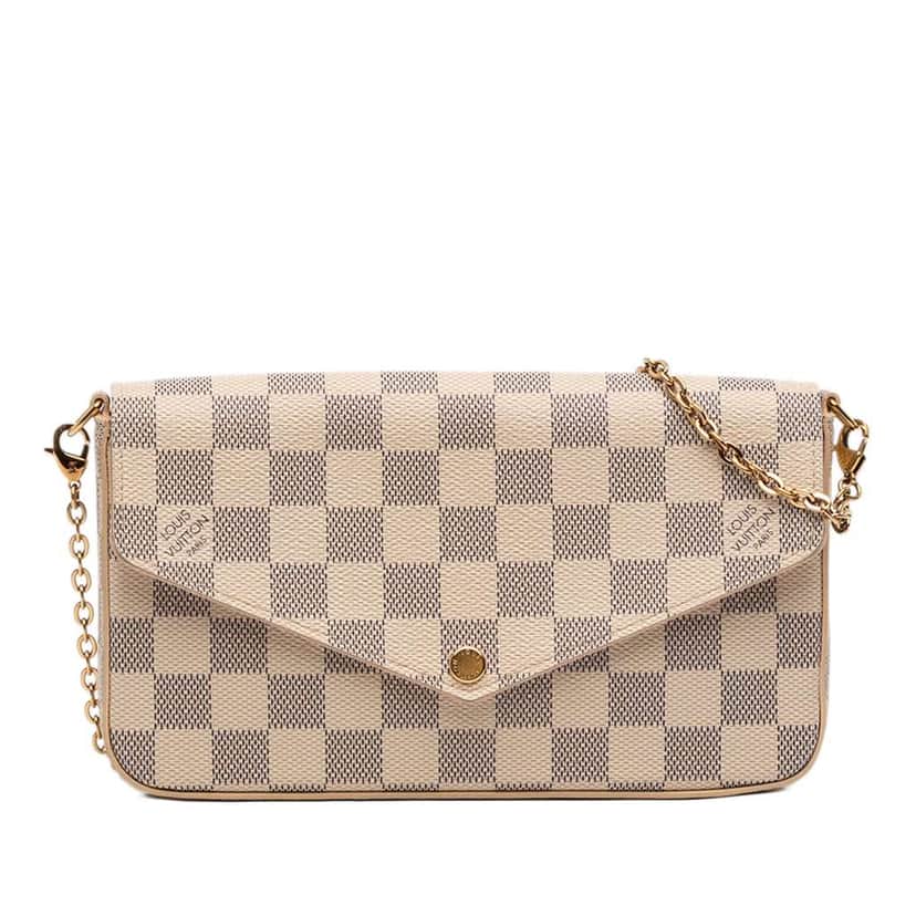 Louis Vuitton Damier Azur Pochette Felicie White Good condition - Front View