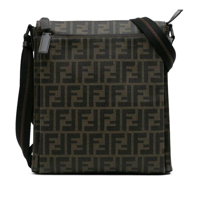 Fendi Zucca Coated Canvas Crossbody Brown Canvas Good condition - Front View