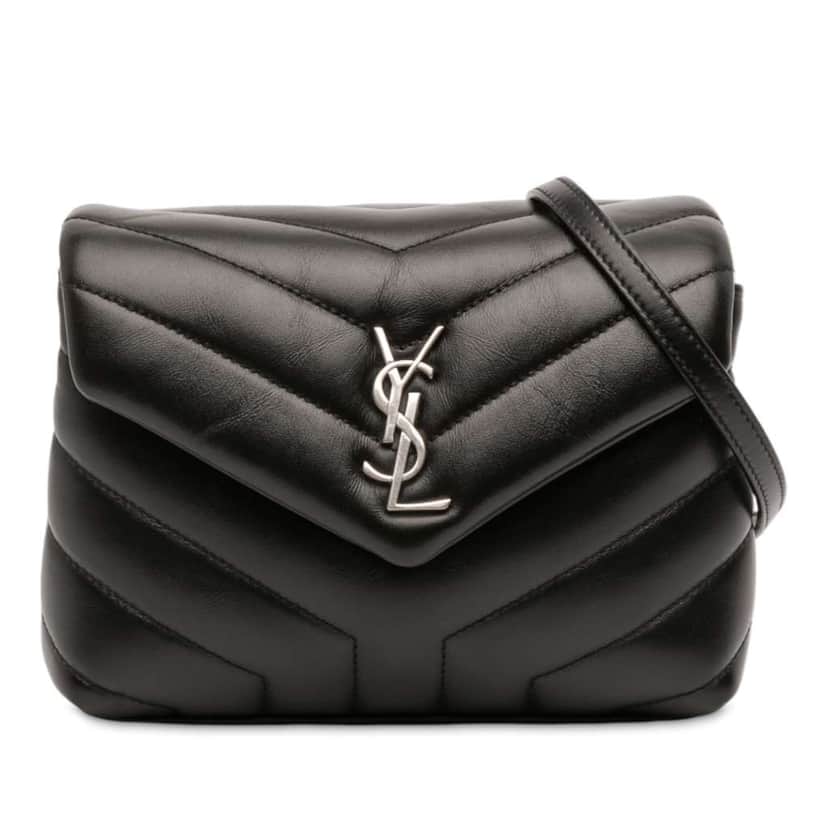 Saint Laurent Toy Leather Monogram LouLou Crossbody Black Leather Good condition - Front View