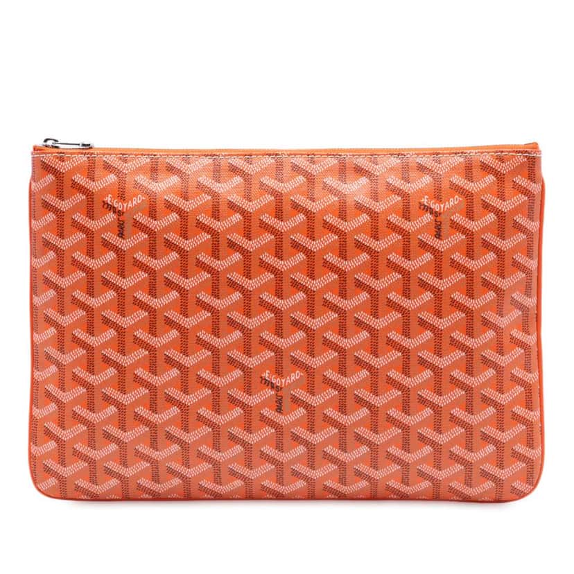 Goyard Goyardine Senat MM Orange Canvas Good condition - Front View