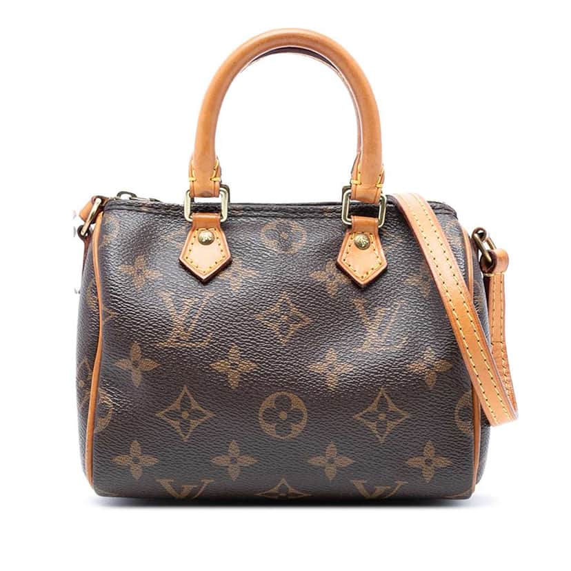Louis Vuitton Monogram Nano Speedy Bandouliere Brown Good condition - Front View