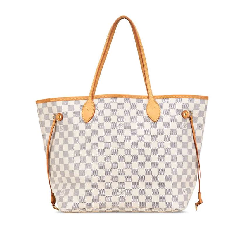 Louis Vuitton Damier Azur Neverfull MM White Good condition - Front View