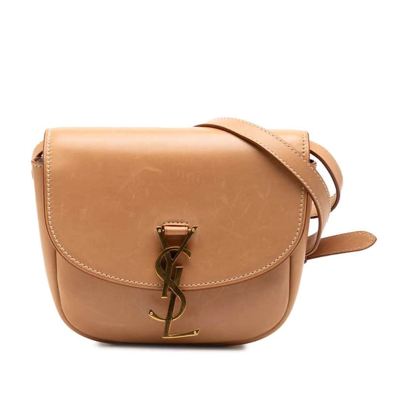 Saint Laurent Small Leather Kaia Crossbody Brown Leather Very good condition - Front View