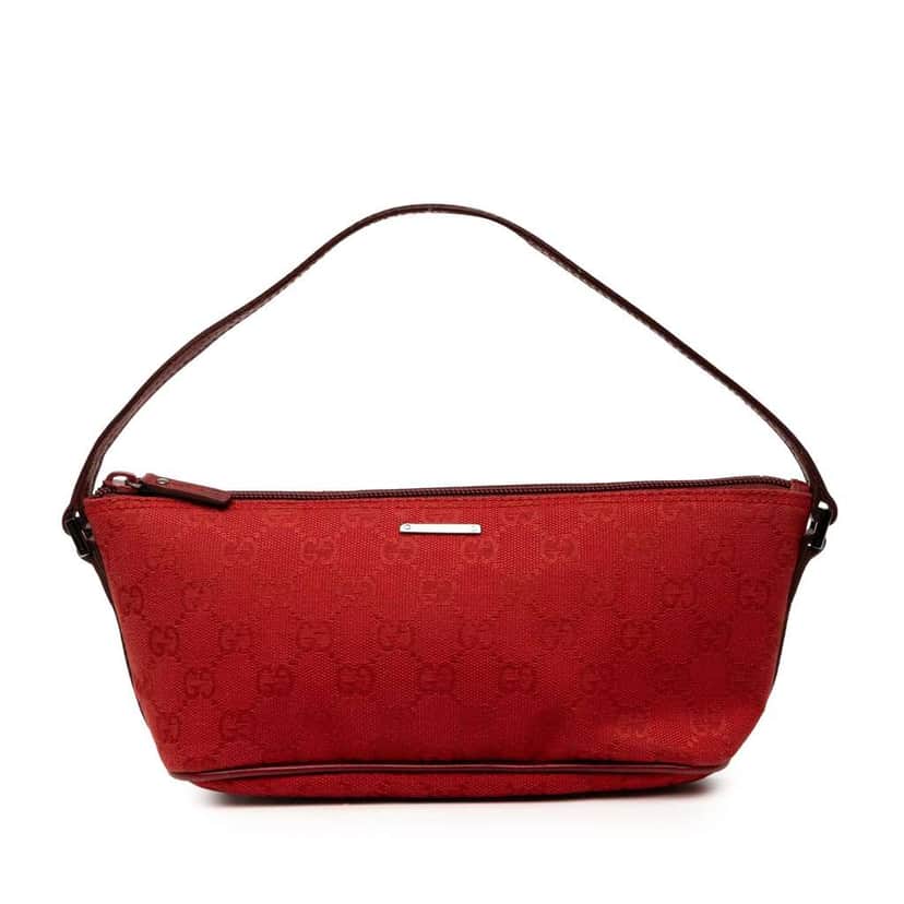 Gucci GG Canvas Boat Red Canvas Good condition - Front View