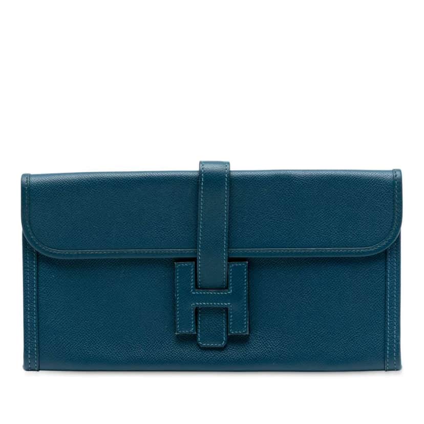 Hermès Epsom Jige Elan 29 Blue Leather Good condition - Front View