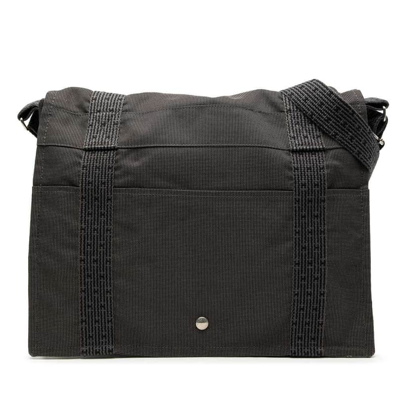 Hermès Canvas Herline Besace MM Grey Canvas Good condition - Front View