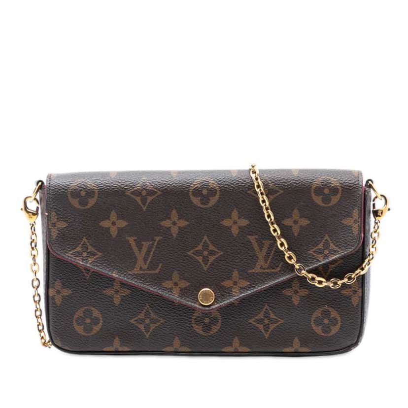 Louis Vuitton Monogram Pochette Felicie Brown Good condition - Front View