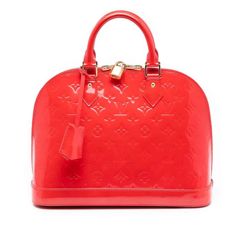 Louis Vuitton Monogram Vernis Alma PM Red Leather Good condition - Front View