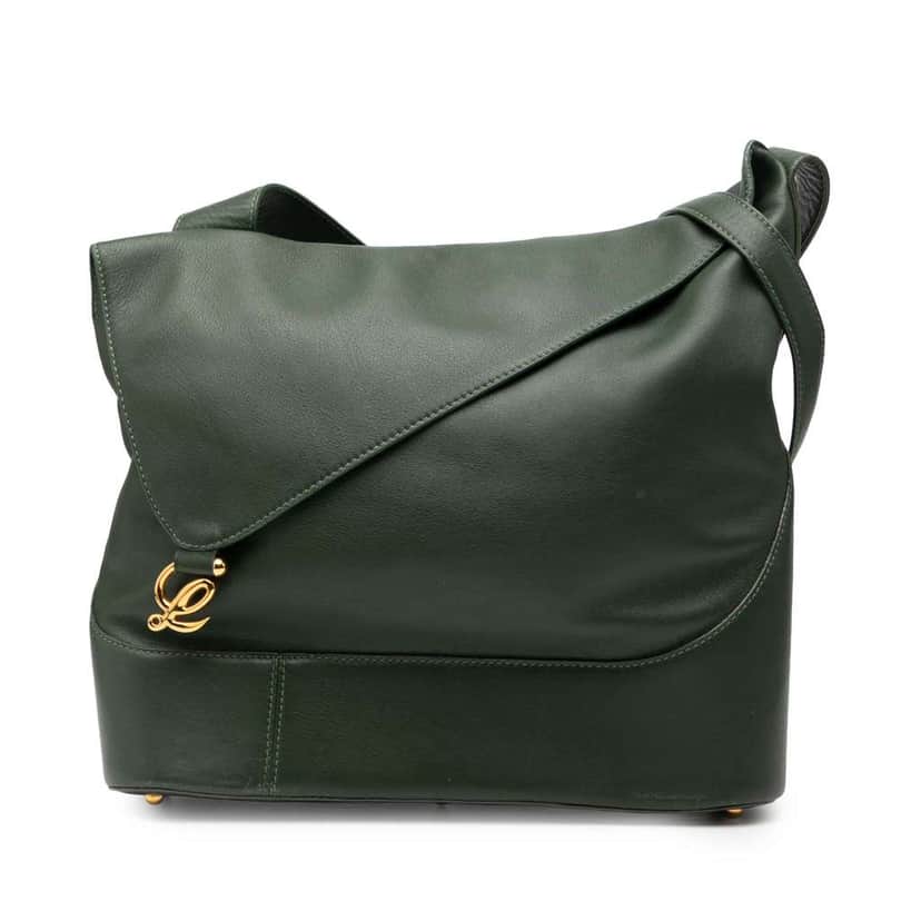 Loewe Leather Anton Crossbody Green Leather Good condition - Front View