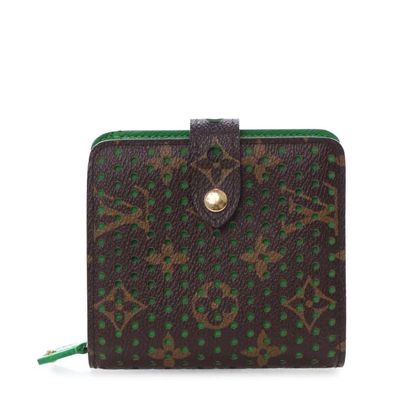 Louis Vuitton Monogram Perforated Compact Zipped Wallet Brown Good condition - Front View