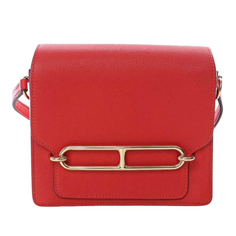 Hermès Mini Evercolor Sac Roulis 18 Red Leather Good condition - Front View