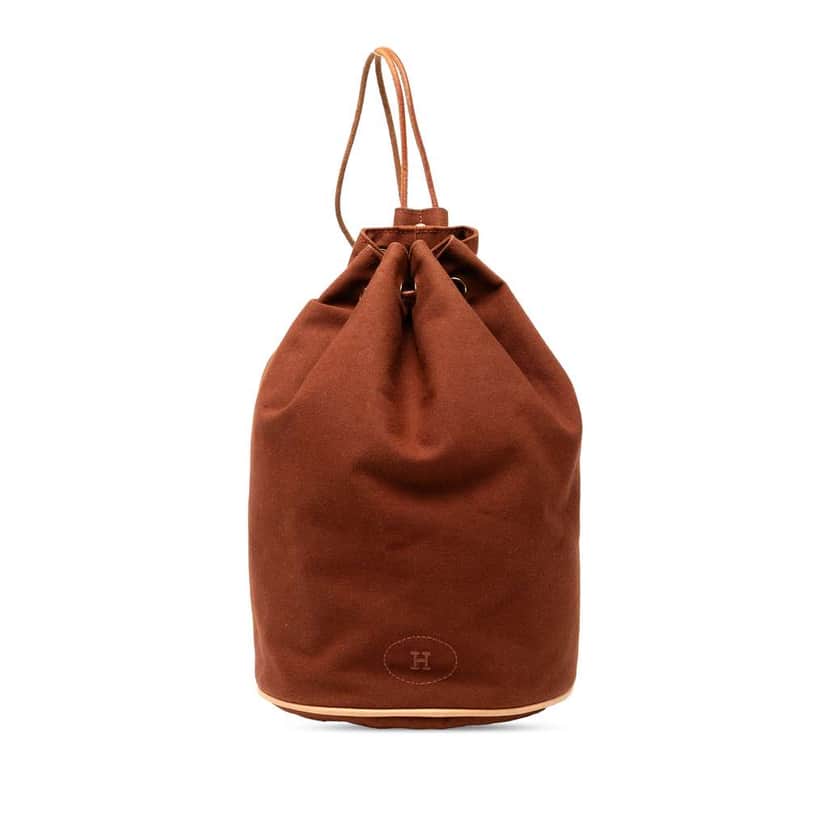 Hermès Toile Polochon Mimile Brown Canvas Good condition - Front View