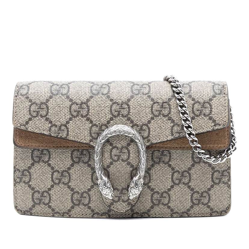Gucci Mini GG Supreme Dionysus Crossbody Brown Canvas Good condition - Front View