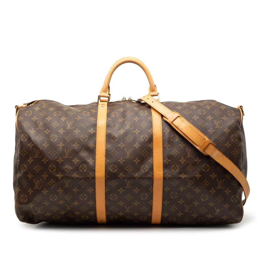 Louis Vuitton Monogram Keepall Bandouliere 60 Brown Good condition - Front View