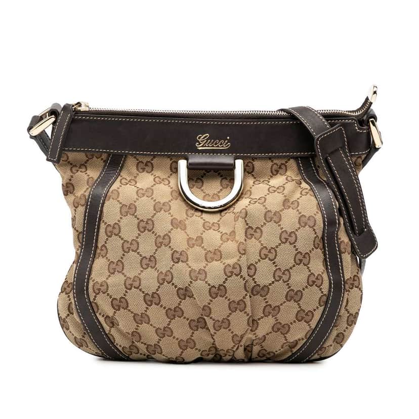 Gucci GG Canvas Abbey D Ring Crossbody Brown Canvas Very good condition - Front View