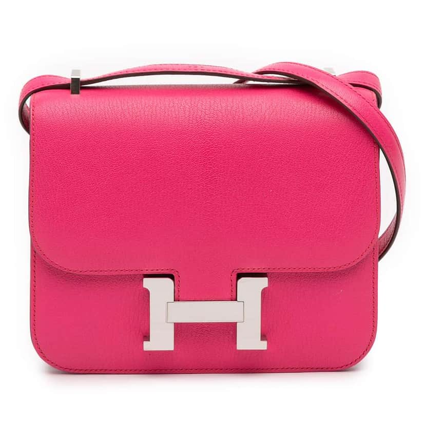 Hermès Mini Chevre Mysore Constance 18 Pink Leather Very good condition - Front View