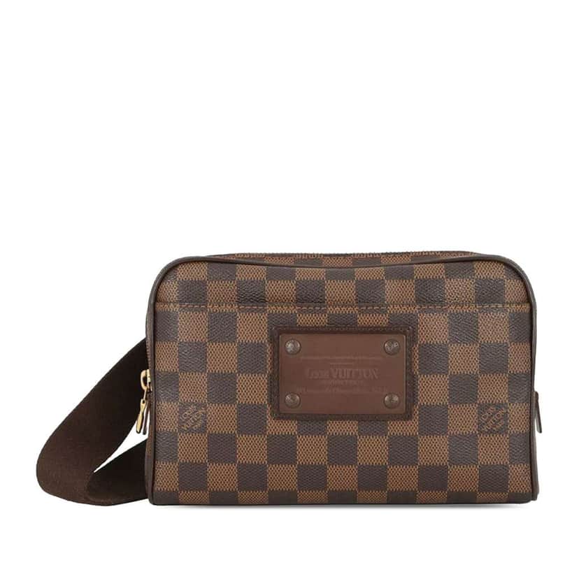 Louis Vuitton Damier Ebene Brooklyn Bum Bag Brown Good condition - Front View