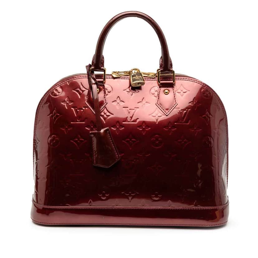 Louis Vuitton Monogram Vernis Alma PM Red Leather Good condition - Front View