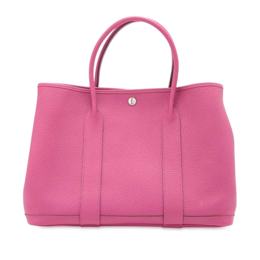 Hermès Country Garden Party 36 Pink Leather Good condition - Front View