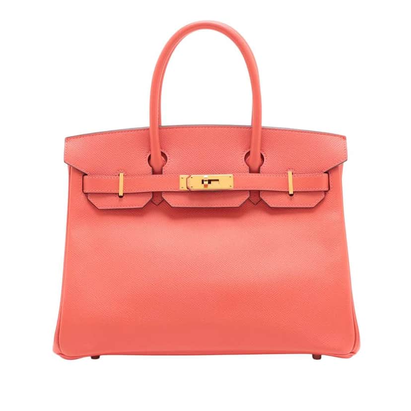 Hermès Epsom Birkin Retourne 30 Red Leather Good condition - Front View