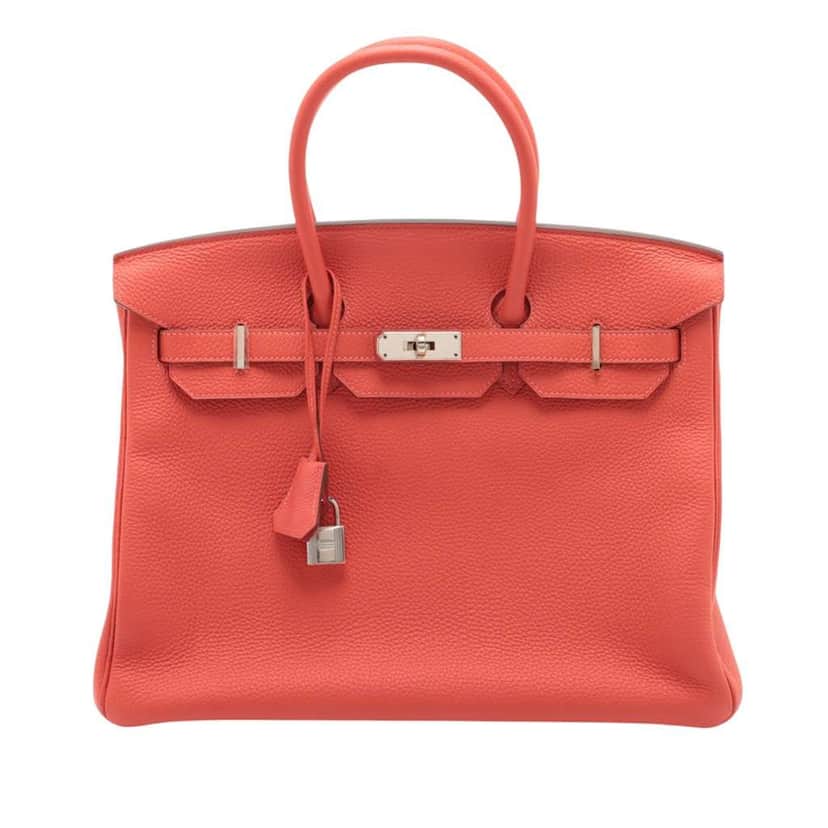 Hermès Togo Birkin Retourne 35 Red Leather Good condition - Front View
