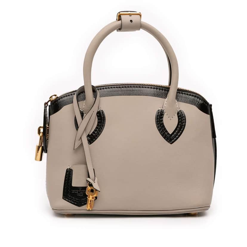 Louis Vuitton Cuir Obsession Lockit BB Grey Leather Good condition - Front View