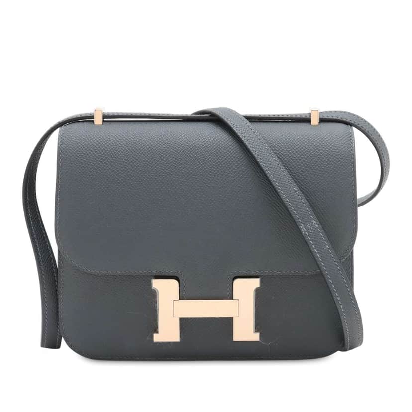 Hermès Mini Epsom Constance III 18 Grey Leather Good condition - Front View