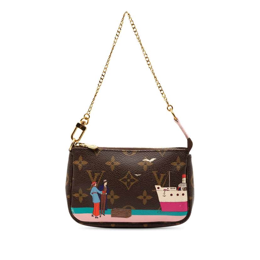 Louis Vuitton Monogram Transatlantic Mini Pochette Accessoires Brown Good condition - Front View