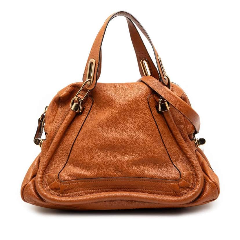 Chloé Medium Leather Paraty Satchel Brown Leather Good condition - Front View