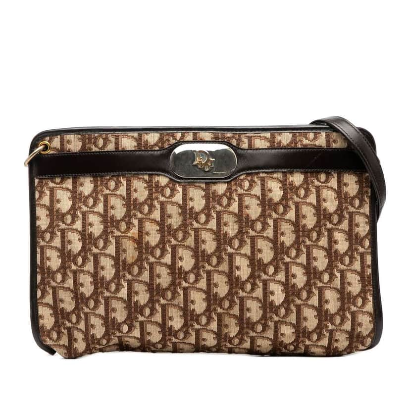 Dior Oblique Canvas Shoulder Bag Brown Canvas Good condition - Front View