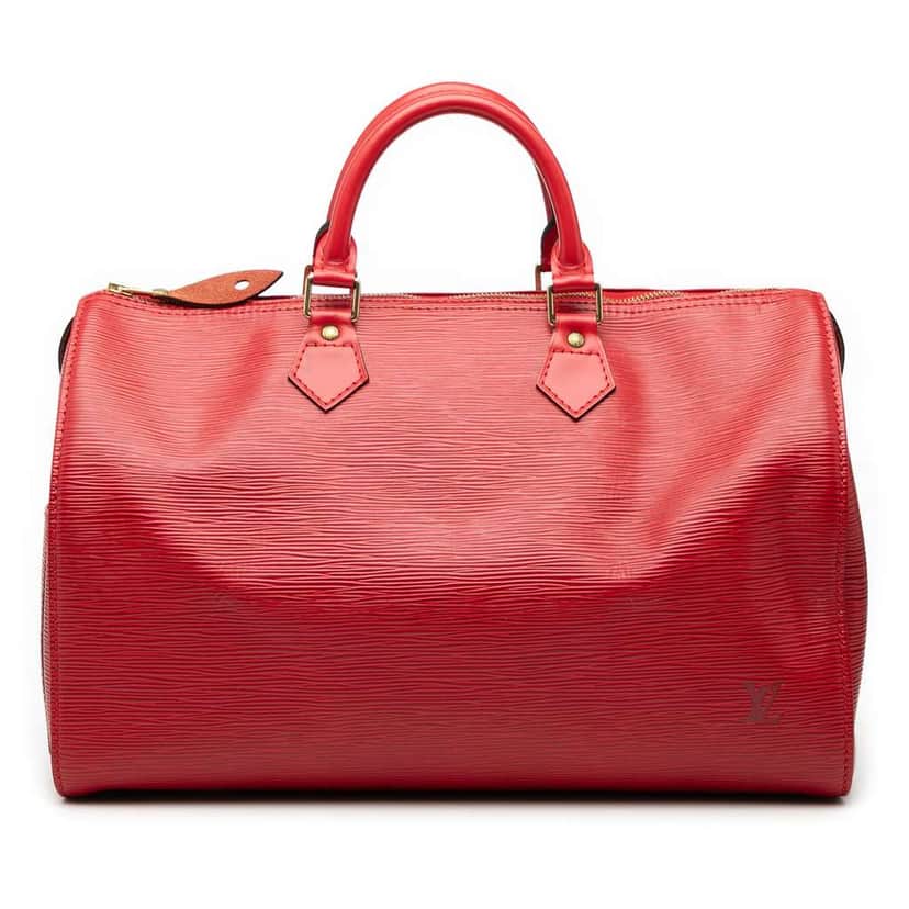 Louis Vuitton Epi Speedy 35 Red Leather Good condition - Front View