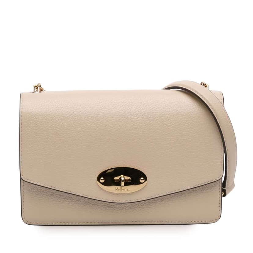 Mulberry Small Grained Calfskin Darley Crossbody Brown Leather Good condition - Front View