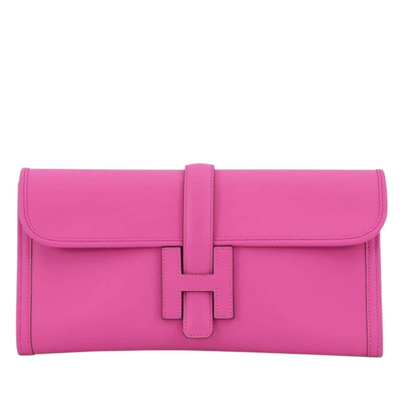 Hermès Swift Jige Elan 29 Pink Leather Good condition - Front View