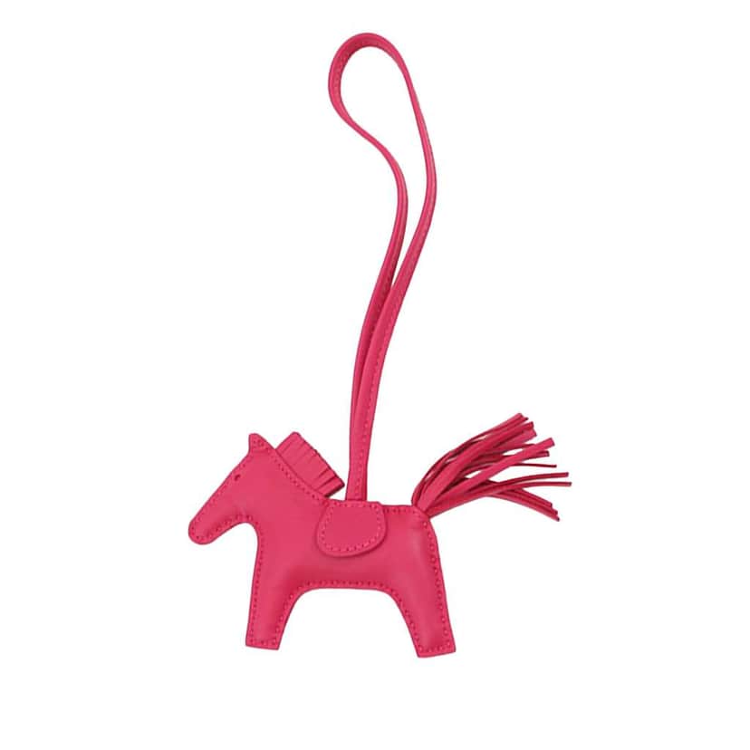 Hermès Milo Lambskin GriGri Rodeo Bag Charm PM Pink Leather Very good condition - Front View