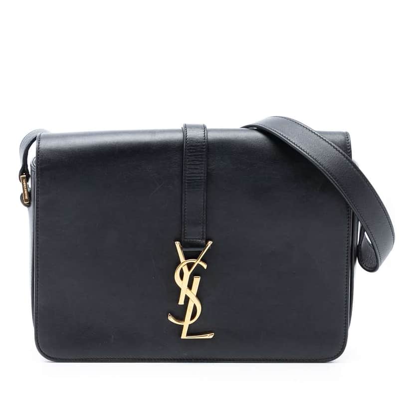 Saint Laurent Medium Leather Monogram Universite Bag Black Leather Very good condition - Front View