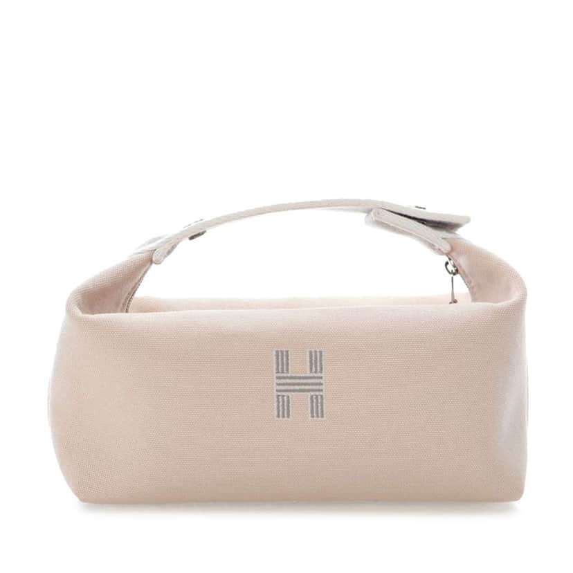 Hermès Small Toile Bride A Brac Case Brown Canvas Good condition - Front View