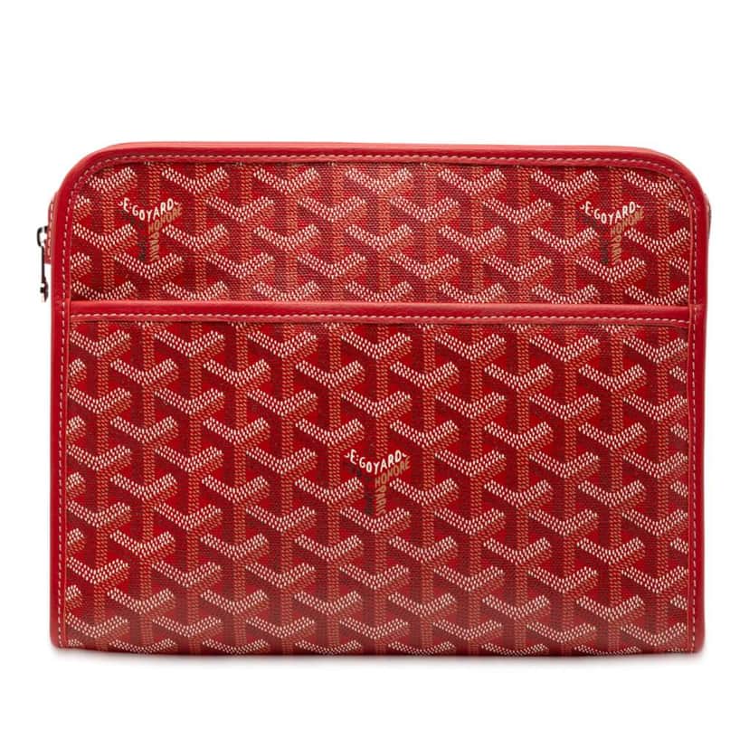 Goyard Goyardine Jouvence Toiletry Pouch MM Red Canvas Good condition - Front View