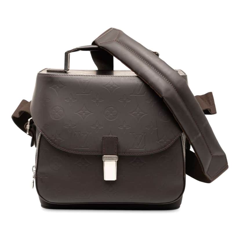 Louis Vuitton Monogram Glace Charly Brown Leather Good condition - Front View