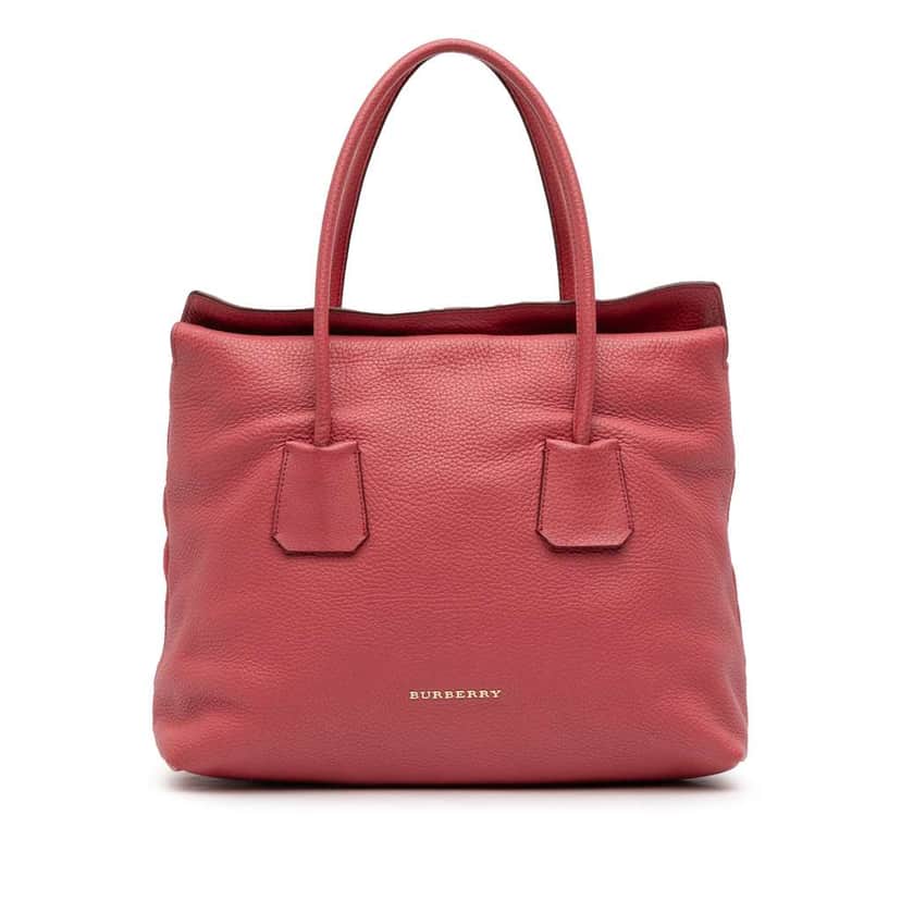 Burberry Grained Leather Baynard Tote Red Leather Good condition - Front View