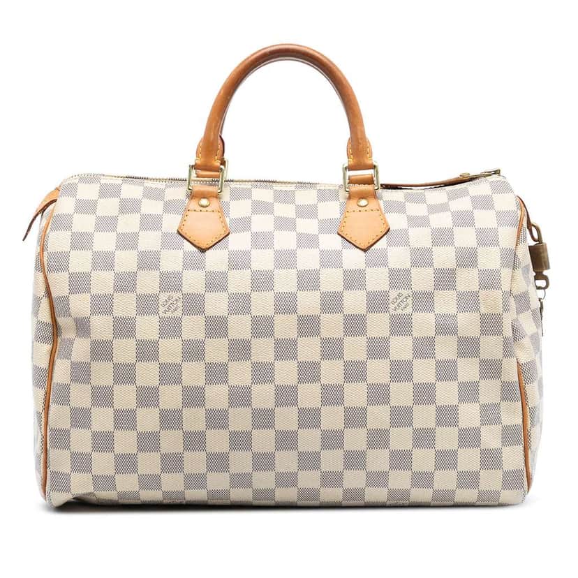 Louis Vuitton Damier Azur Speedy 35 White Very good condition - Front View