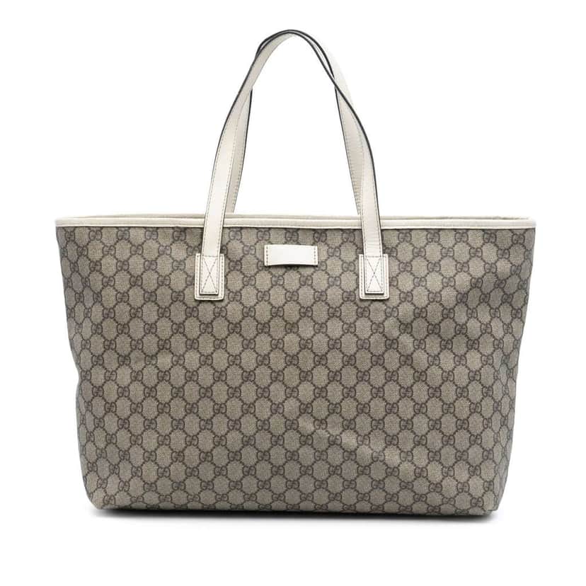 Gucci GG Supreme Tote Brown Canvas Good condition - Front View