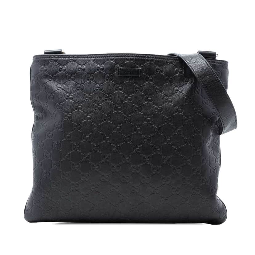 Gucci Guccissima Crossbody Black Leather Good condition - Front View
